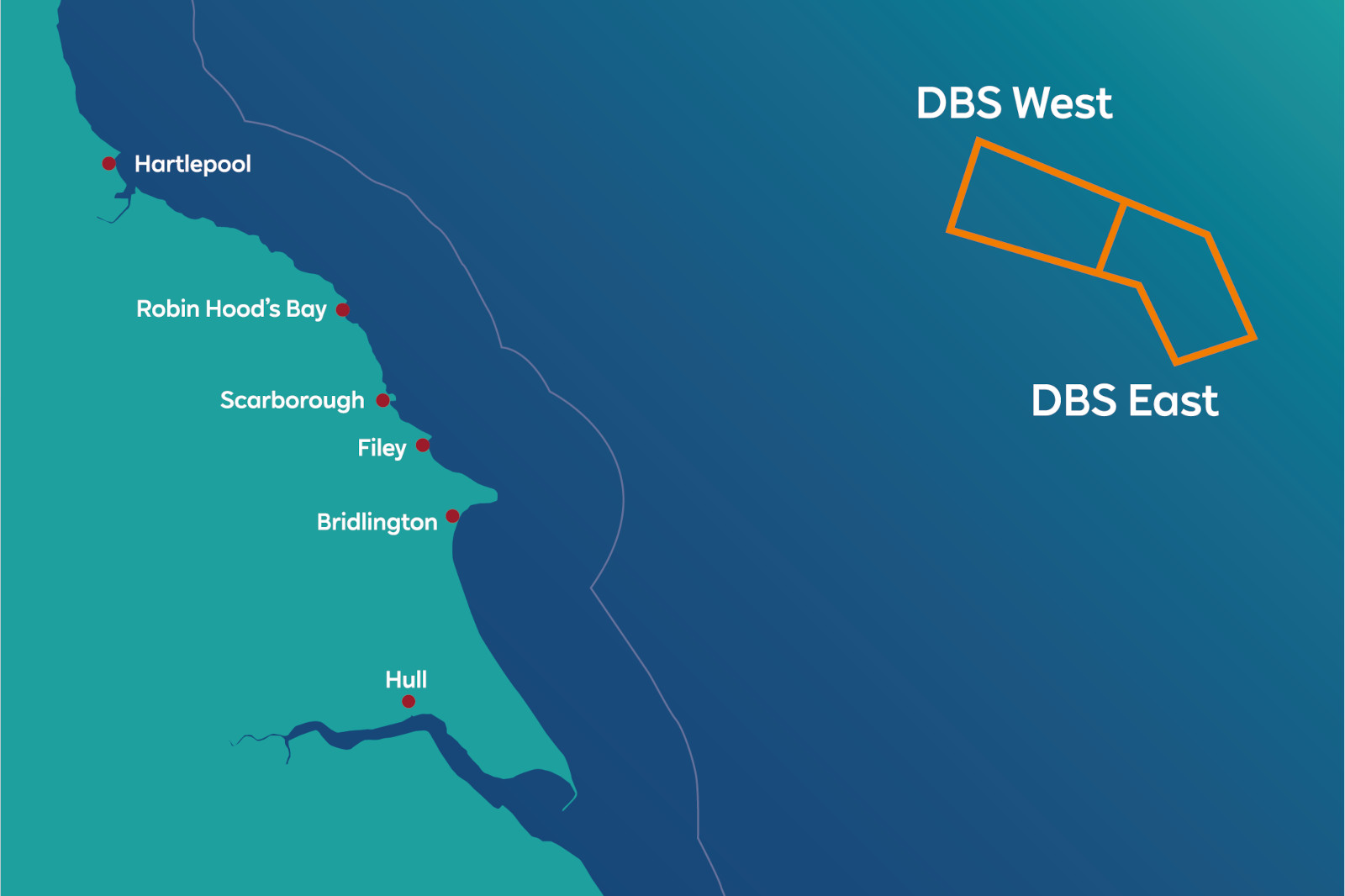 Dogger Bank South sites map